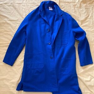 Vintage Cobalt Blue French Chore long Coat
